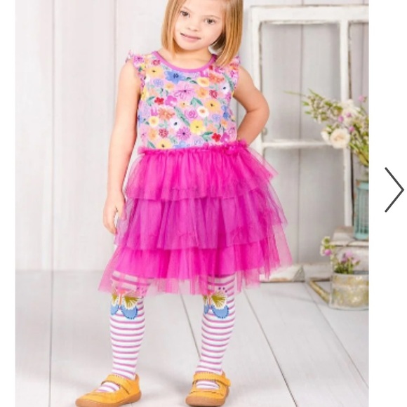 Matilda Jane FAIRY GARDEN FRENCHIE Dress Tutu Tulle Floral - Picture 2 of 8